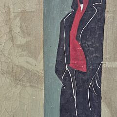Vintage Oil on Canvas Portrait of a Gentleman, 20th century
