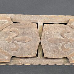 Antique English Oak Book Caddie, 19th century