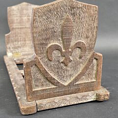 Antique English Oak Book Caddie, 19th century