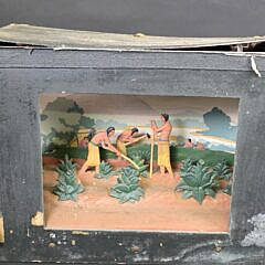 Vintage Figural Cultivating Tobacco Native American Diorama, 20th century