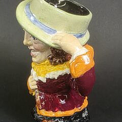 Vintage Porcelain Figural Toby Jug, Nicholas Nickleby Burslem England