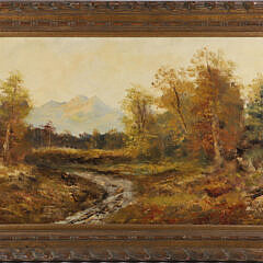 H. Stabler River Landscape Oil on Canvas