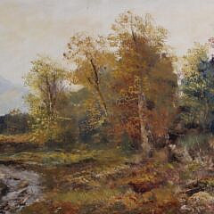 H. Stabler River Landscape Oil on Canvas