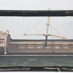 Waterline Steamer Model in Case