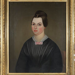 19th Century Oil on Canvas Portrait of a Woman