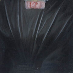 American Folk Art Oil on Canvas “Portrait of a Woman”, 19th Century