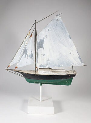 Vintage Painted Schooner Weathervane