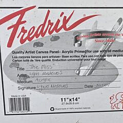 Lynn Medeiros Acrylic, “The Miss” Still Life Dog Portrait