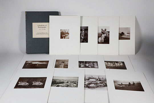 "A Portfolio of Photographs 1871-circa 1900" From the Collection of the Nantucket Historical Association, Edited and printed by Cristopher Burnett, published by Quintessence Gallery, Nantucket, Massachusetts "The photographs presented in this portfolio were printed from the original glass plate negatives, selected from approx. 4,000 negatives in the NHA collection; Gene Mahon and Cristopher Burnett 