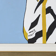 Maggie Meredith Oil on Canvas “Cat in a White Sun Hat”