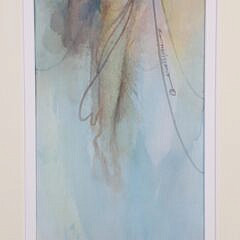 Al Narizzano Watercolor on Paper, “Art Nouveau Woman Walking Away”