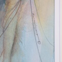 Al Narizzano Watercolor on Paper, “Art Nouveau Woman Walking Away”