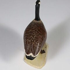 Miniature Hand Carved and Painted Goose Decoy Signed F.J.A.