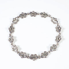 Taxco Mexico Signed Sterling Silver Necklace