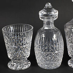 Three Tramore Waterford Crystal Decanters and Ice Bucket