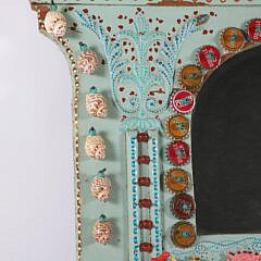 Folk Art Hall Mirror Titled on Reverse “Down by the Seashore”, 2008