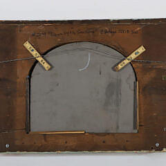 Folk Art Hall Mirror Titled on Reverse “Down by the Seashore”, 2008