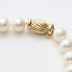 10mm Fresh Water Pearl Necklace, 14k Gold Clasp