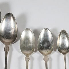 Collection of Six American Coin Silver Spoons