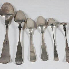 Collection of Six American Coin Silver Spoons