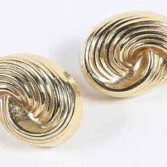 Pair of 14K Gold "Swirl" Earrings