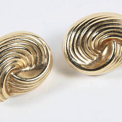Pair of 14K Gold “Swirl” Earrings