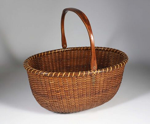 Oval Swing Handle Nantucket Basket, Circa 1910