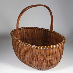 Antique Oval Swing Handle Nantucket Basket, circa 1910