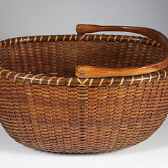Antique Oval Swing Handle Nantucket Basket, circa 1910
