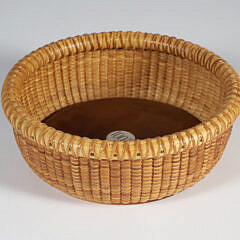 Lucille La Rochelle Nantucket Basket Coaster, Circa 2001