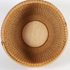 Bill and Judy Reis Nest of 7 Round Open Swing Handle Nantucket Baskets, circa 1974