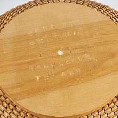 Bill and Judy Reis Nest of 7 Round Open Swing Handle Nantucket Baskets, circa 1974