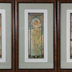 Group of Three Art Nouveau Style Mucha Prints