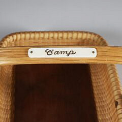 Bill and Judy Sayle Nantucket Swing Handle Nantucket Basket Napkin Tray, circa 2000