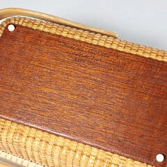 Bill and Judy Sayle Nantucket Swing Handle Nantucket Basket Napkin Tray, circa 2000