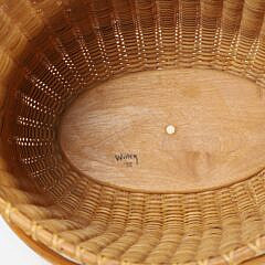 Paul Willer Early Deep Double Swing Handle Nantucket Basket, circa 1975