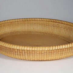 Signed Oval Nantucket Shallow Basket Tray