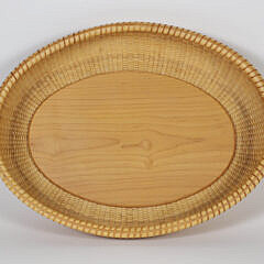 Signed Oval Nantucket Shallow Basket Tray