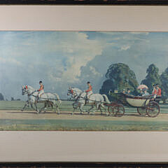 Sir Alfred Munnings Print of the Painting “Their Majesties Return from Ascot”