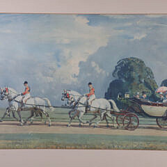 Sir Alfred Munnings Print of the Painting “Their Majesties Return from Ascot”