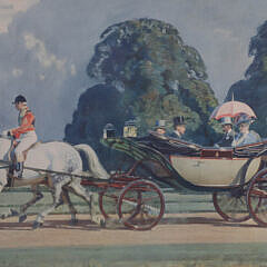 Sir Alfred Munnings Print of the Painting “Their Majesties Return from Ascot”