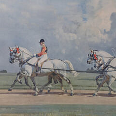 Sir Alfred Munnings Print of the Painting “Their Majesties Return from Ascot”