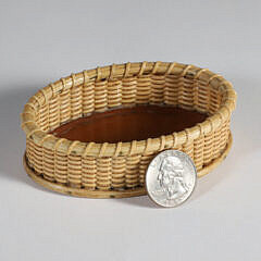 Bill and Judy Sayle Miniature Oval Nantucket Basket, Circa 2016