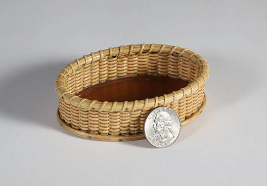 Bill and Judy Sayle Miniature Oval Nantucket Basket, Circa 2016