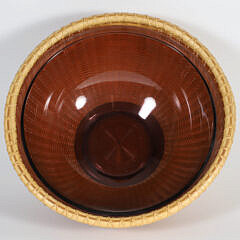 Nancy Grant Ryder Round Open Nantucket Basket Bowl, circa 2012