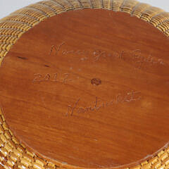 Nancy Grant Ryder Round Open Nantucket Basket Bowl, circa 2012