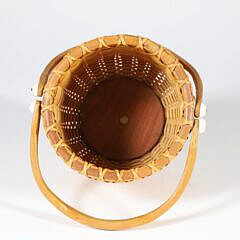 Paul Willer Round Double Swing Handled Nantucket Basket