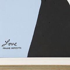 Maggie Meredith Oil on Canvas “Tuxedo Dressed Cat in a Black Hat”