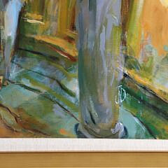 John Devaney Oil on Canvas “Auction in a Yellow Room”