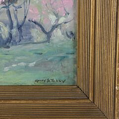 Henry Stephens Eddy Oil on Panel “Cottage in the Woods”